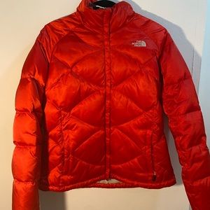 Red North Face Puffer